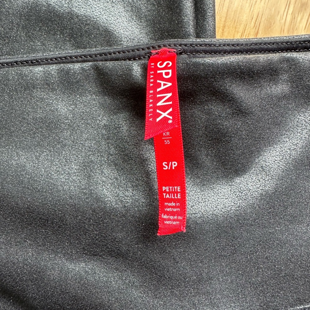 SPANX Faux Leather Black Leggings